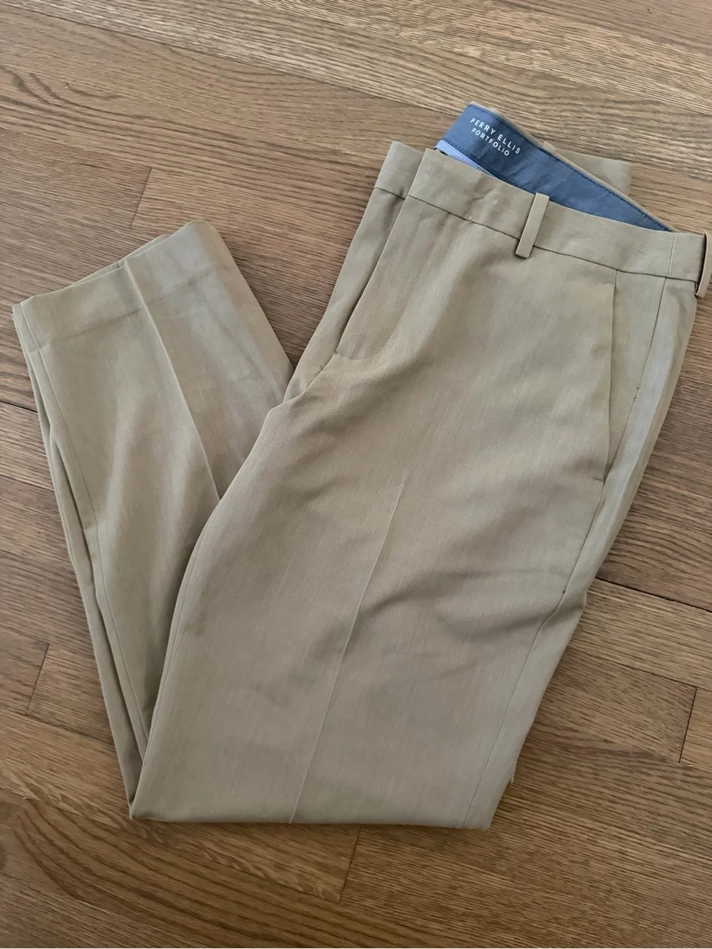 Perry Ellis Tan Straight-Leg Chinos